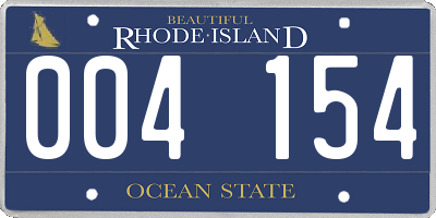 RI license plate 004154