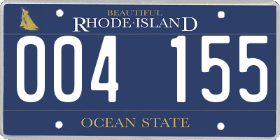 RI license plate 004155
