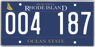 RI license plate 004187