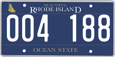 RI license plate 004188