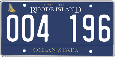 RI license plate 004196