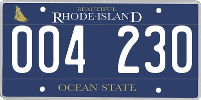 RI license plate 004230