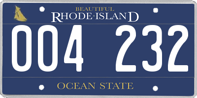 RI license plate 004232