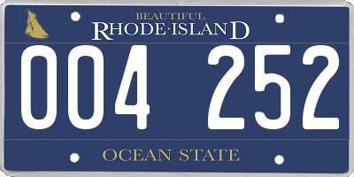 RI license plate 004252