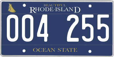 RI license plate 004255