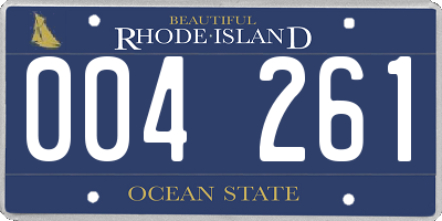 RI license plate 004261