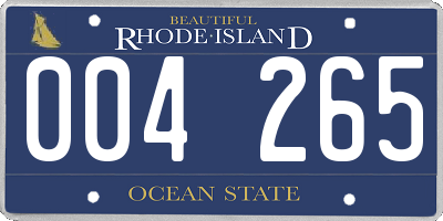 RI license plate 004265