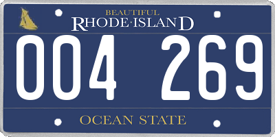 RI license plate 004269