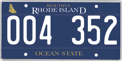RI license plate 004352