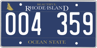 RI license plate 004359