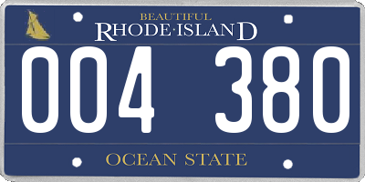 RI license plate 004380