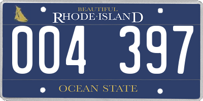 RI license plate 004397
