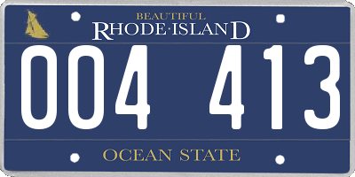RI license plate 004413