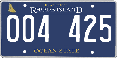 RI license plate 004425