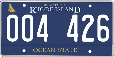 RI license plate 004426