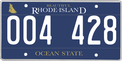 RI license plate 004428