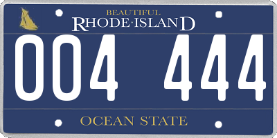 RI license plate 004444