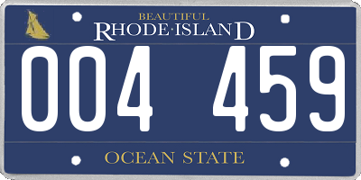 RI license plate 004459