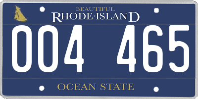 RI license plate 004465