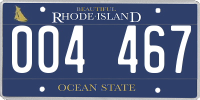 RI license plate 004467
