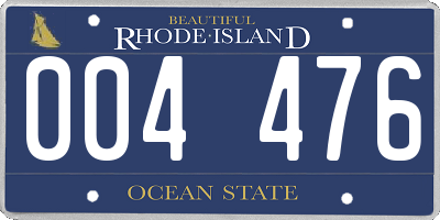RI license plate 004476
