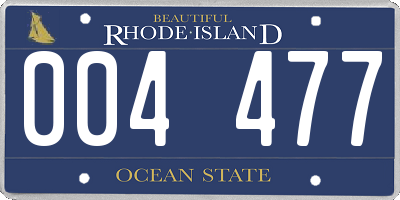 RI license plate 004477