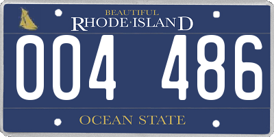 RI license plate 004486
