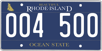 RI license plate 004500