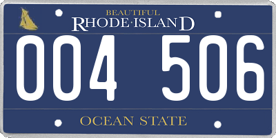 RI license plate 004506
