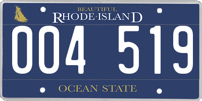 RI license plate 004519