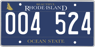 RI license plate 004524