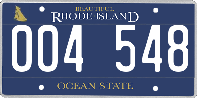 RI license plate 004548