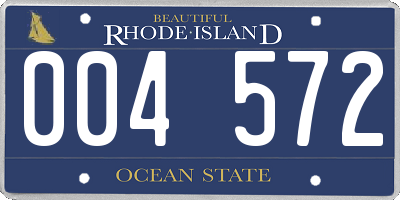 RI license plate 004572
