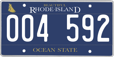 RI license plate 004592