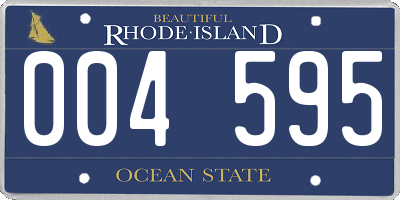 RI license plate 004595