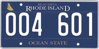 RI license plate 004601