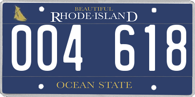 RI license plate 004618