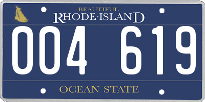 RI license plate 004619