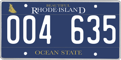 RI license plate 004635