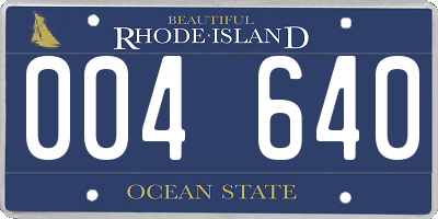 RI license plate 004640