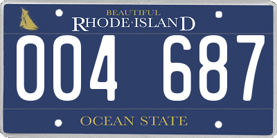 RI license plate 004687