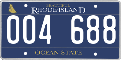 RI license plate 004688