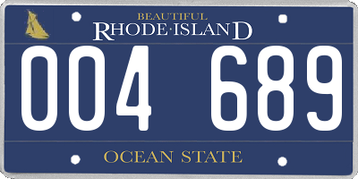 RI license plate 004689