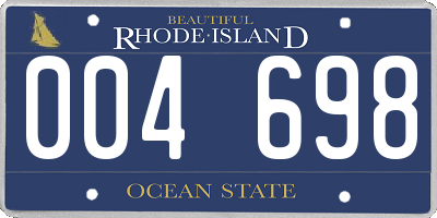 RI license plate 004698