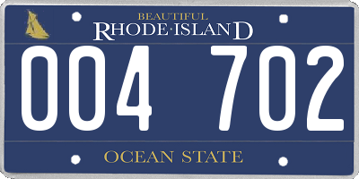 RI license plate 004702