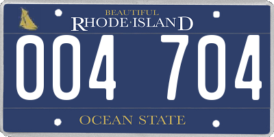RI license plate 004704