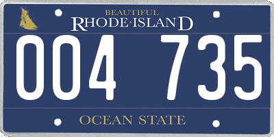 RI license plate 004735