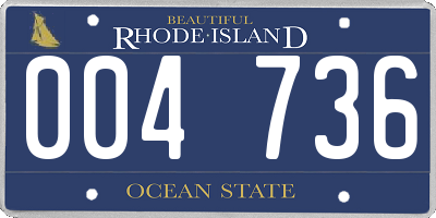 RI license plate 004736