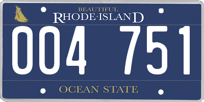 RI license plate 004751