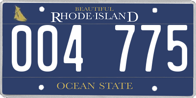 RI license plate 004775